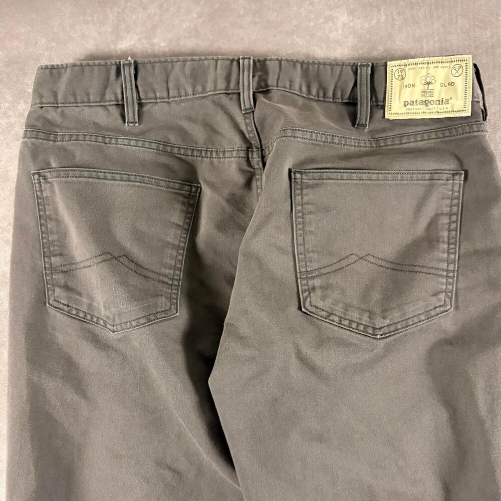 patagonia iron clad straight fit gray hiking pants